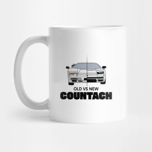 Old VS New Countach Mug